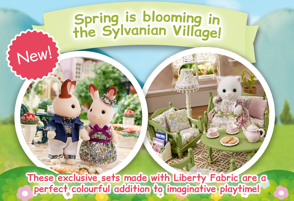 Sylvanian Families Flowery Furnishings in Liberty Fabric Set